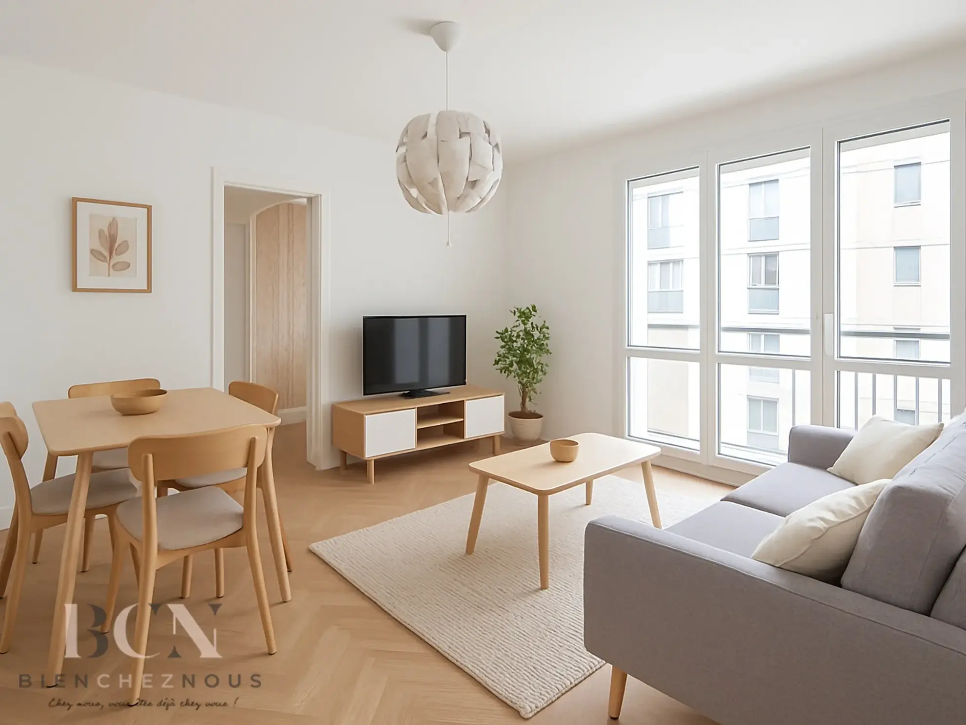 Appreciable T4 rénové avec balcon, cave et parking à Montsoult 