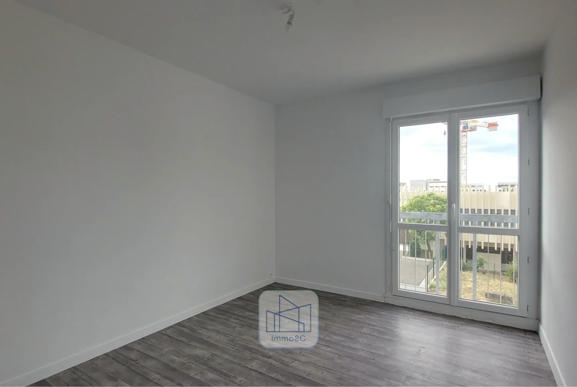 Appartement T3 lumineux de 66 m² à Nantes avec vue sud 
