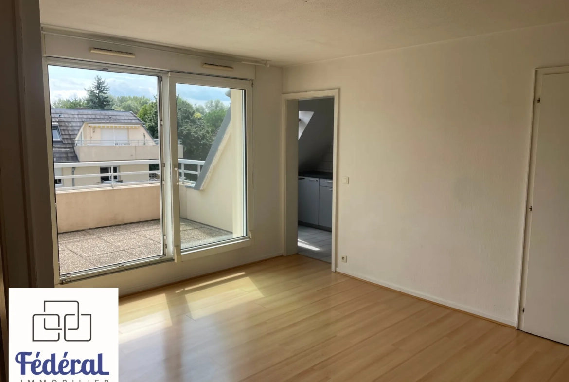 Appartement F2 à Strasbourg Robertsau avec Terrasse, Cave et Parking - Résidentiel et Calme 