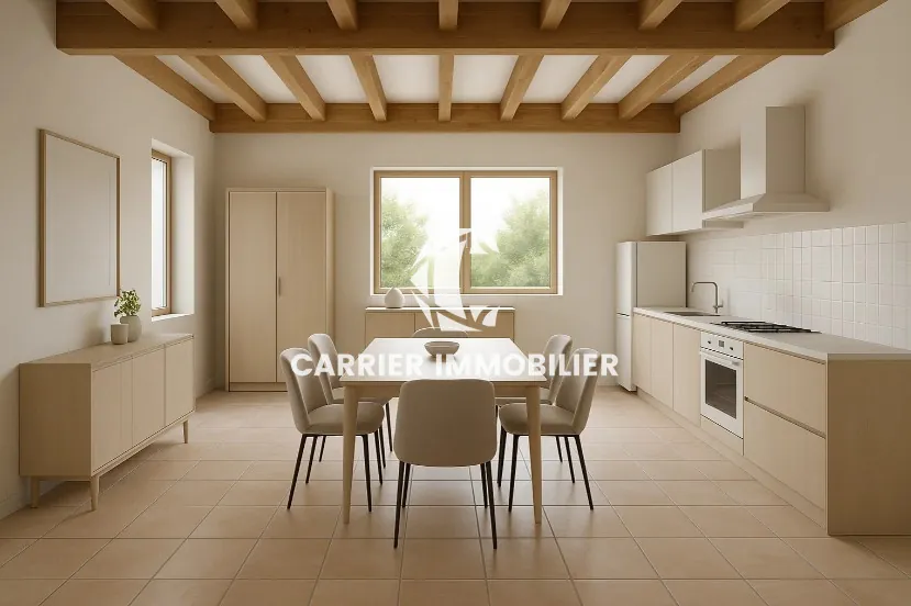 Maison de campagne de 82 m² avec vue sur la vallée à Brussieu 