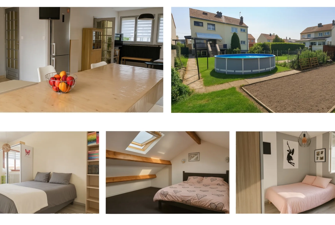 Maison familiale à Mexy avec jardin, piscine et 3 chambres – Bien immédiatement habitable 