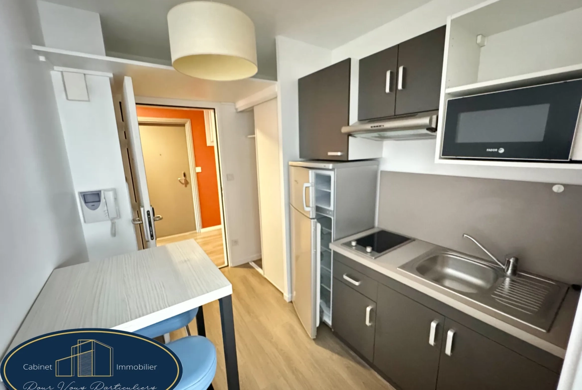 Studio T1 meublé à Valenciennes, investissement locatif avec bail jusqu’en 2030 