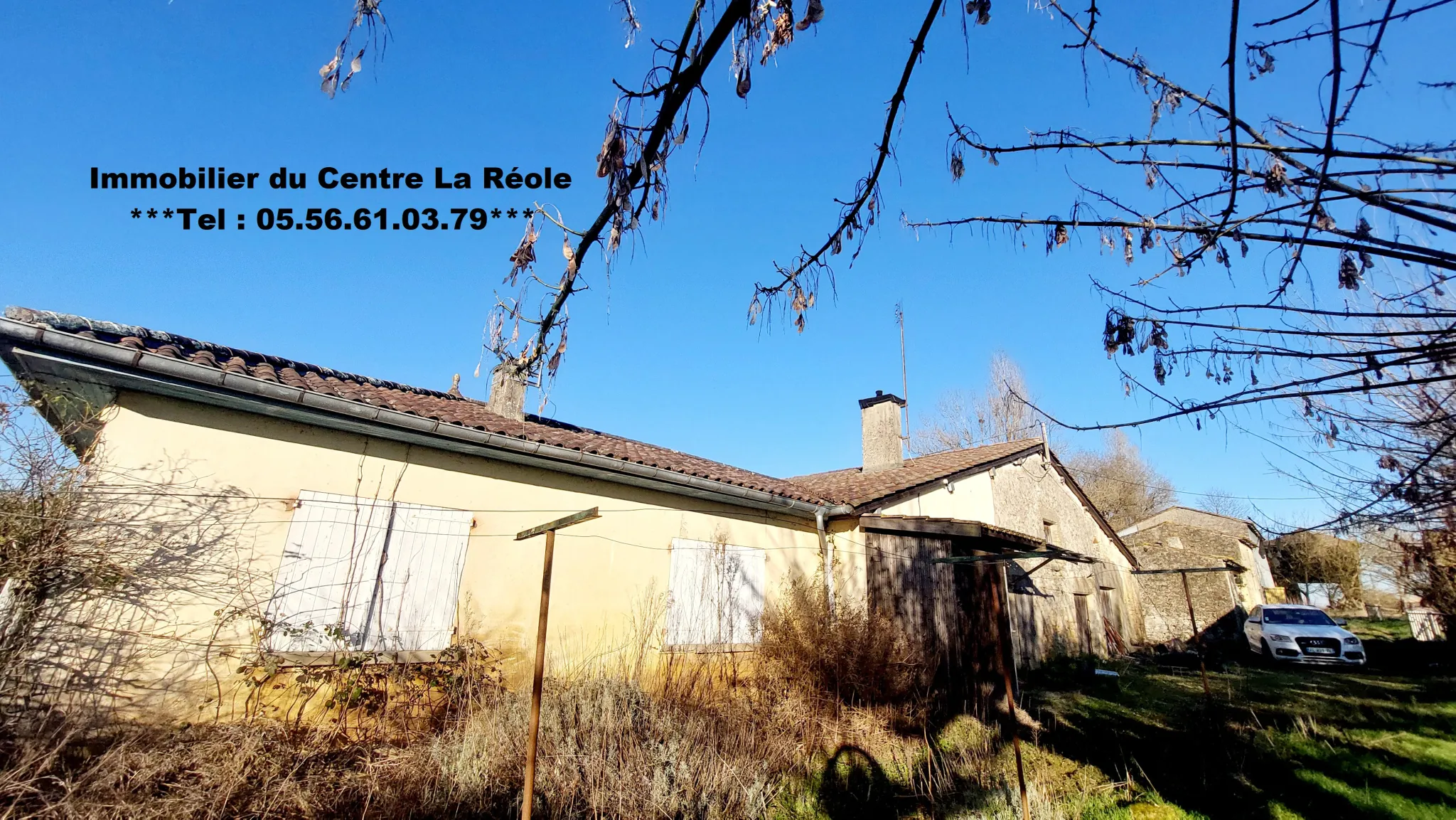 Ancien corps de ferme à rénover sur 9,80 hectares à La Reole 