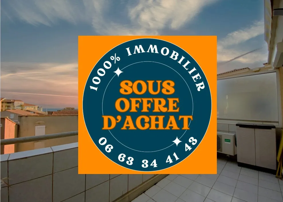 Appartement traversant lumineux avec mezzanine, terrasse et parking à Valras Plage 