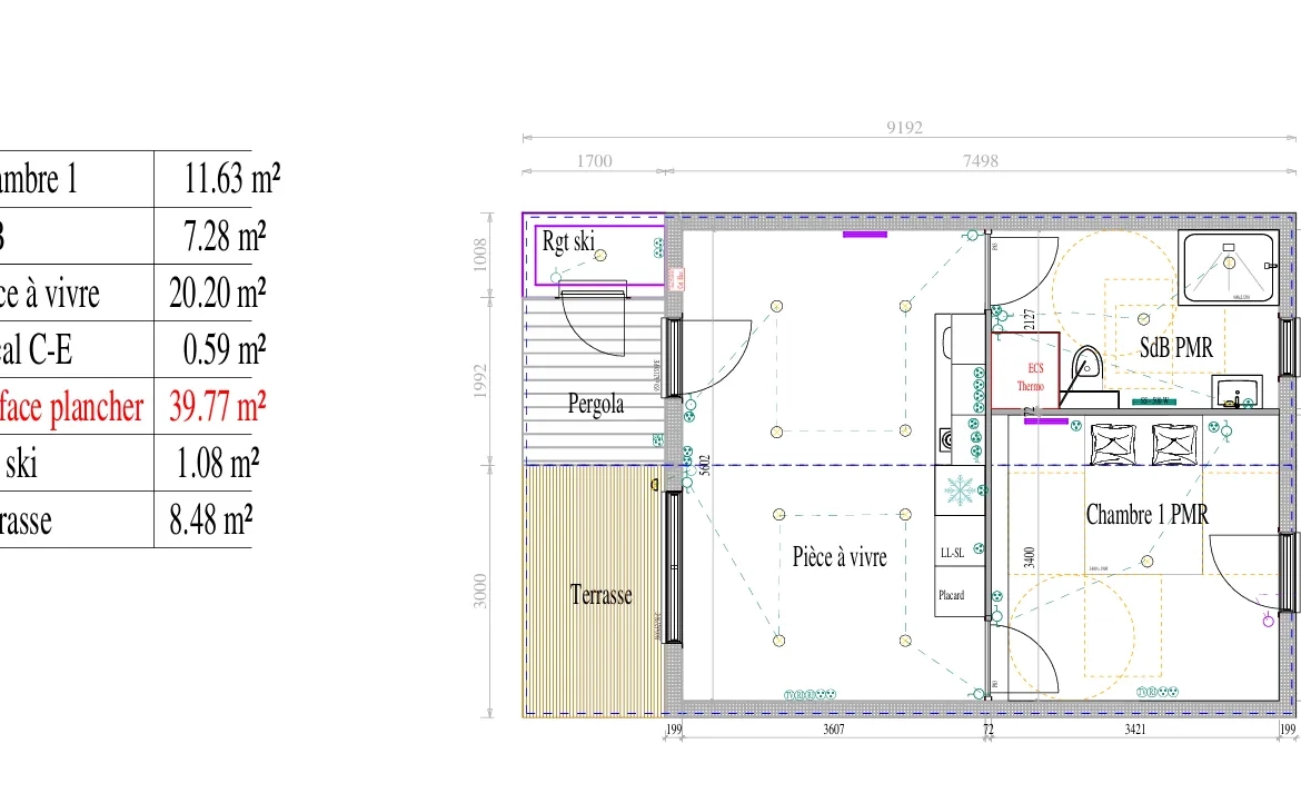 Maison 4 pièces à Ancelle dans résidence de montagne avec terrasse 