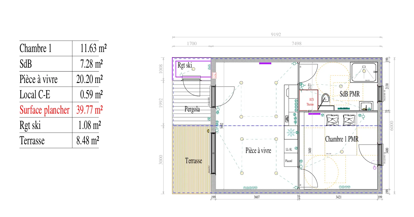 Maison 4 pièces à Ancelle dans résidence de montagne avec terrasse 