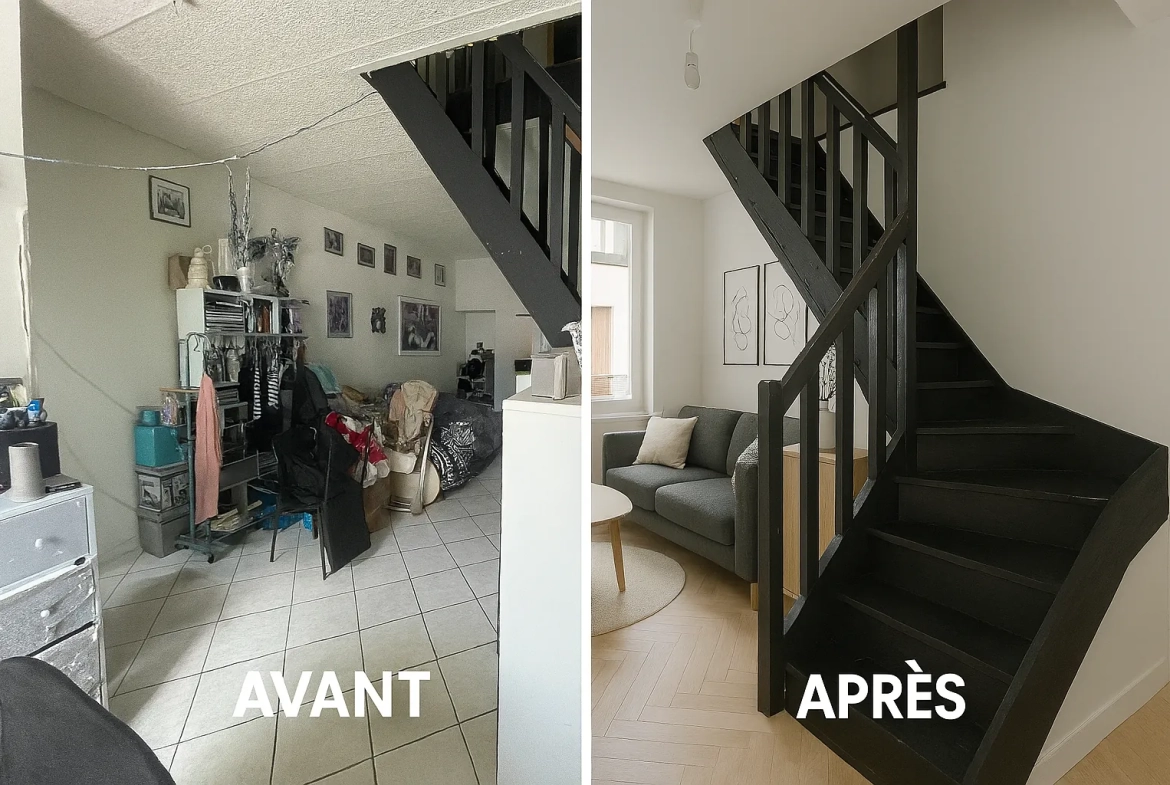 Belle maison à Roubaix avec potentiel d'agrandissement et cour intérieure 