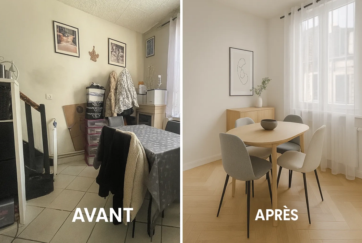 Belle maison à Roubaix avec potentiel d'agrandissement et cour intérieure 