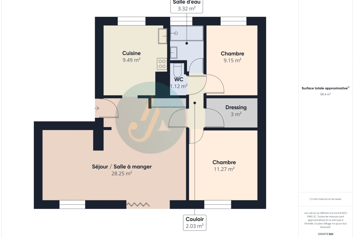 Appartement T4 lumineux à Nevers avec parking et balcon 