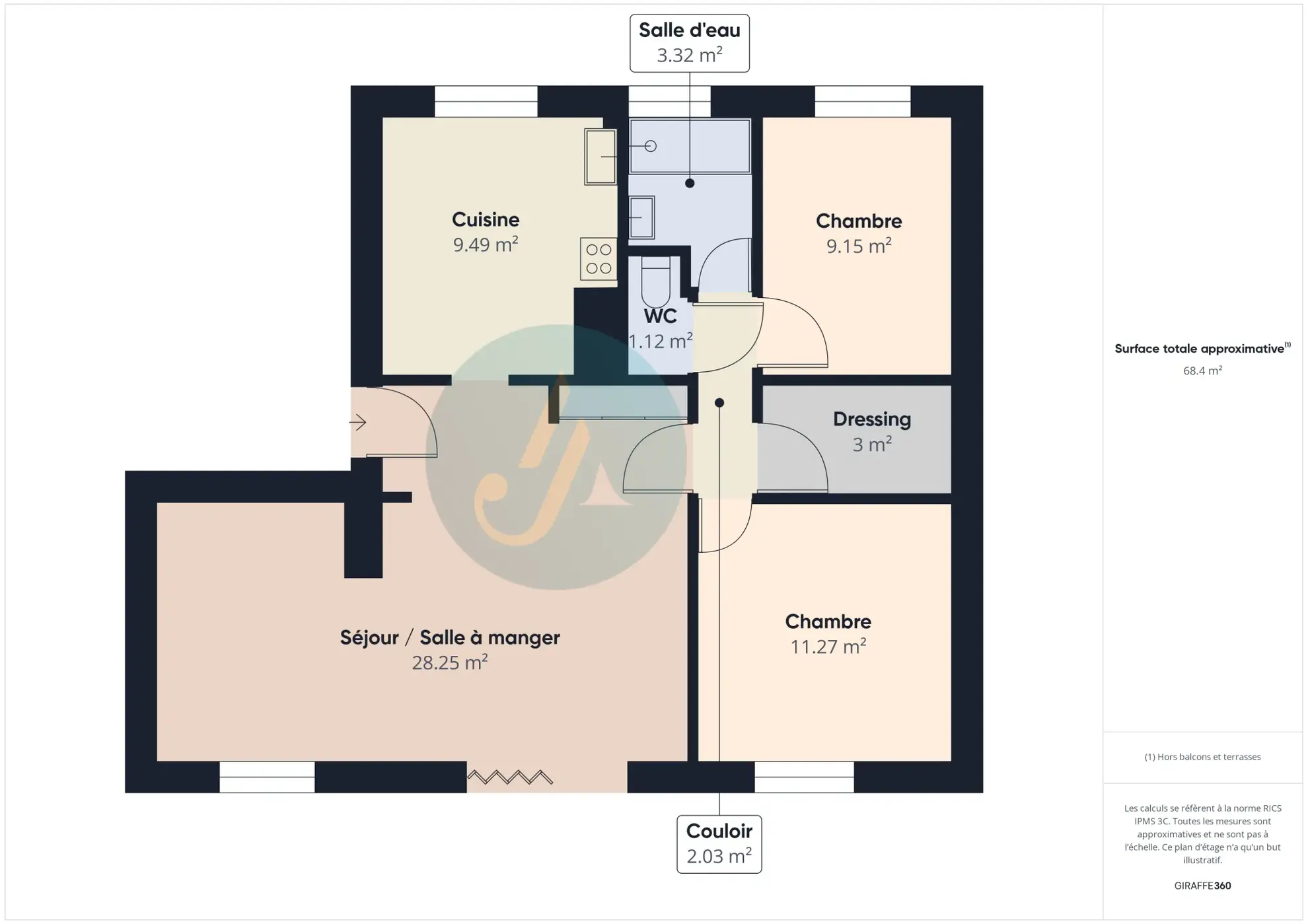 Appartement T4 lumineux à Nevers avec parking et balcon 