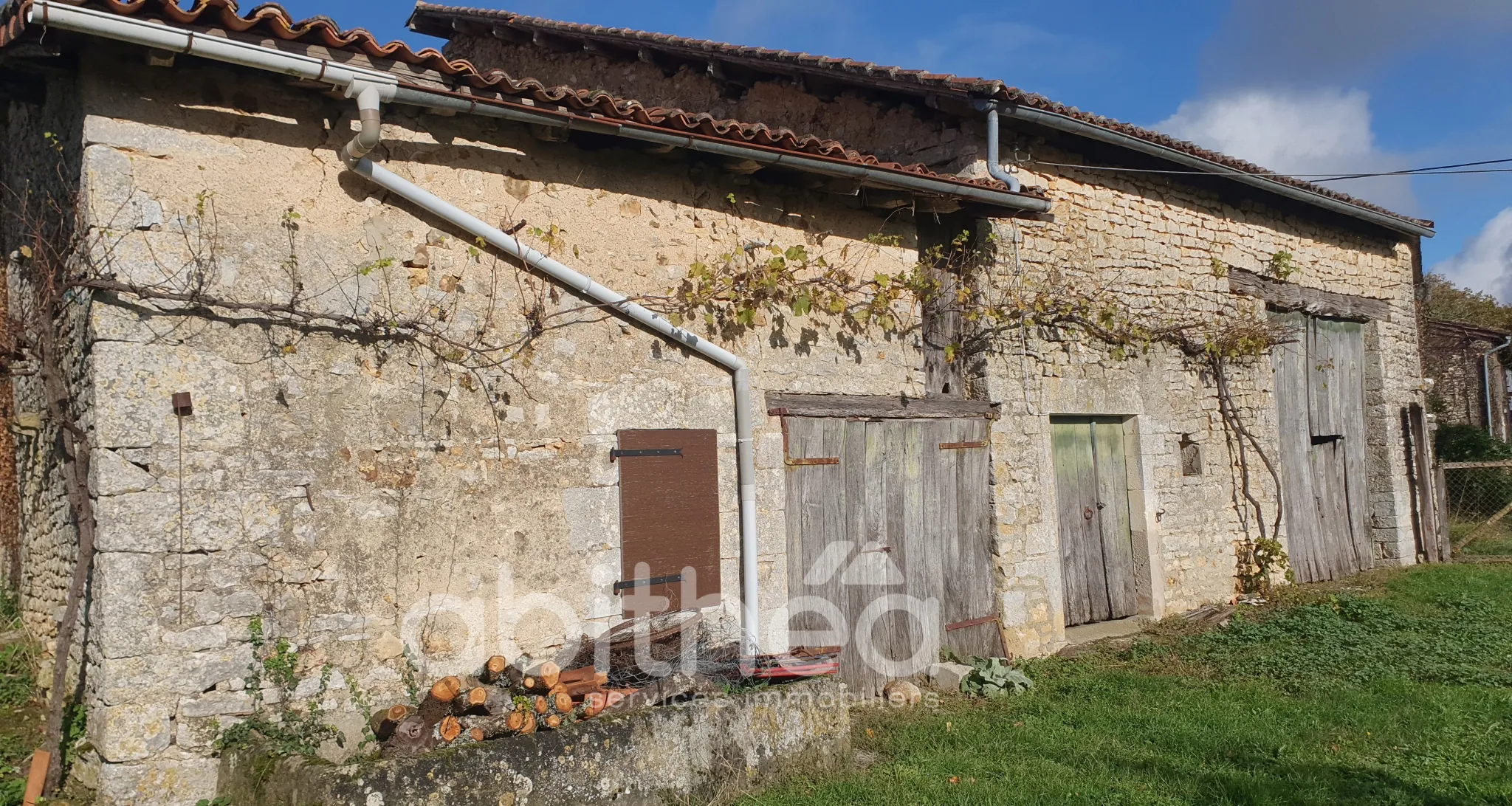 Ancienne ferme à rénover avec dépendances et terrain à Cellefrouin 