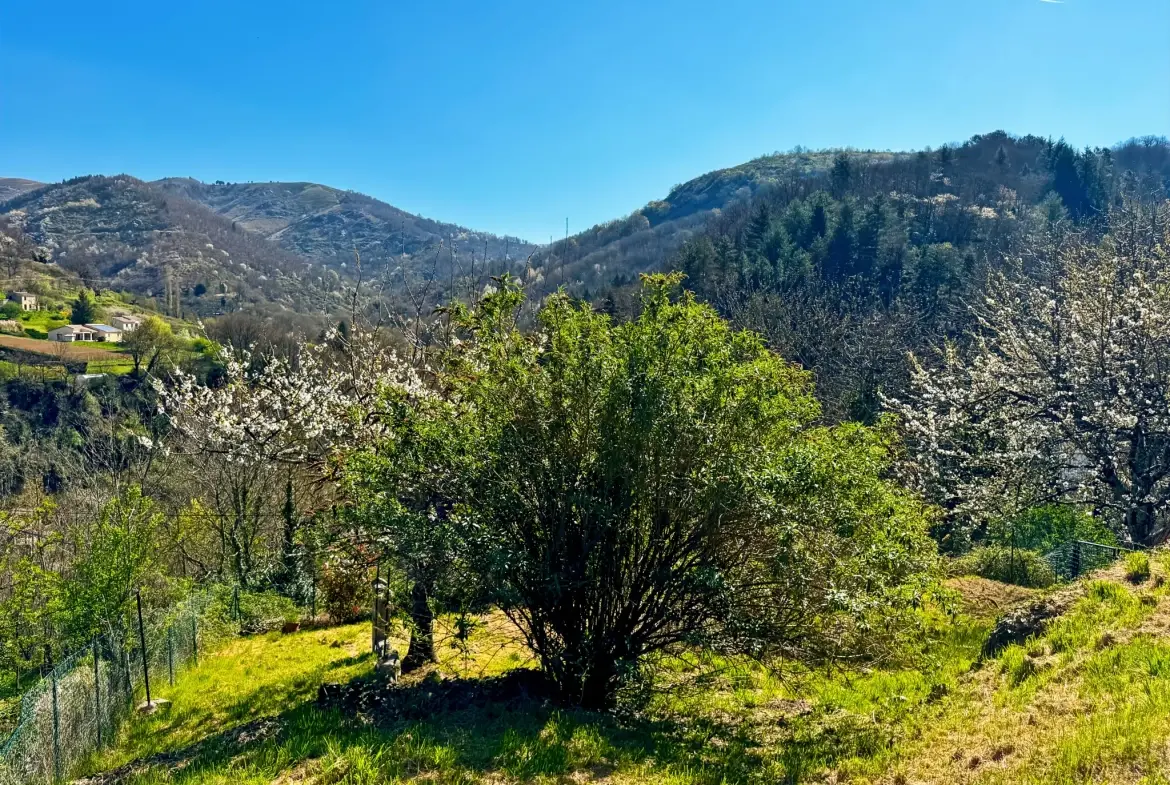 Charmante maison atypique avec vue montagne à Antraigues-sur-Volane 