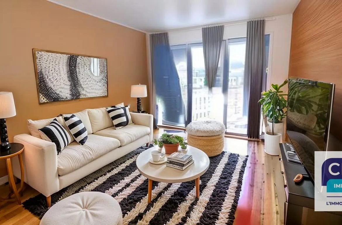 Appartement de 61m² avec 2 chambres à Cergy-le-Haut, parking et cave 