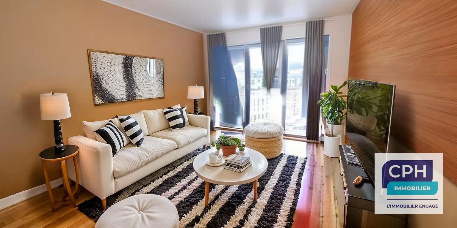 Appartement de 61m² avec 2 chambres à Cergy-le-Haut, parking et cave 