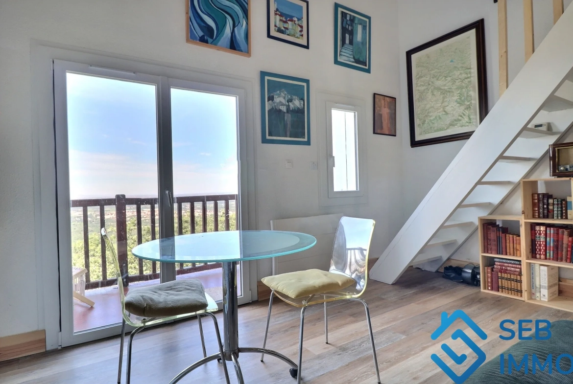 Maison indépendante rénovée avec vue spectaculaire à Laroque-des-Albères 