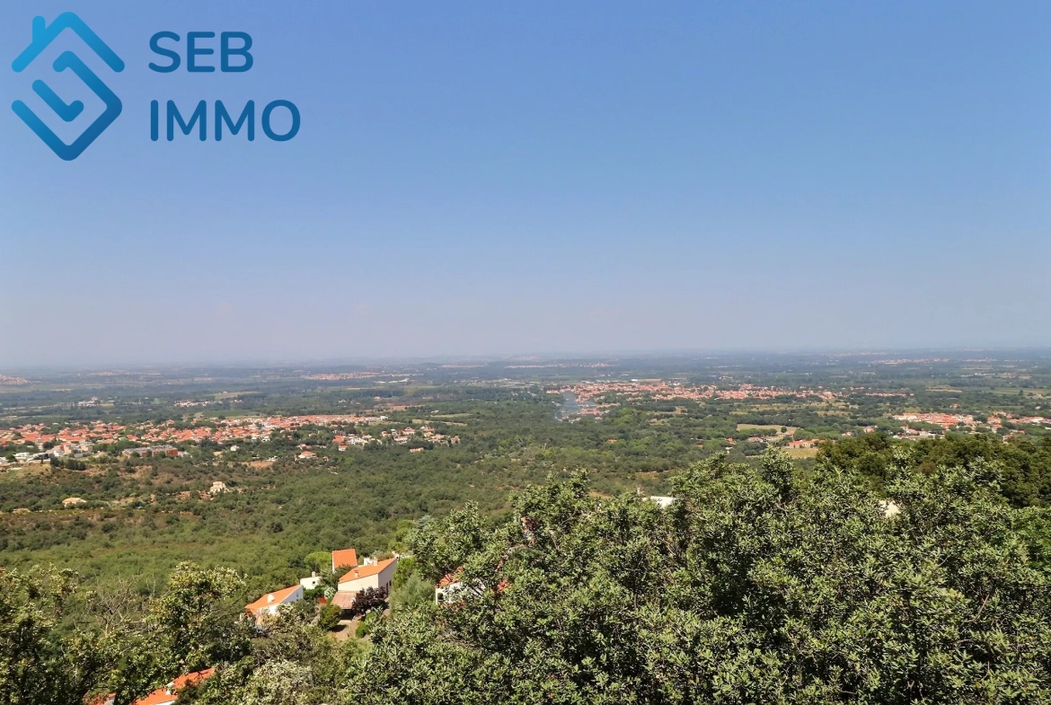 Maison indépendante rénovée avec vue spectaculaire à Laroque-des-Albères 