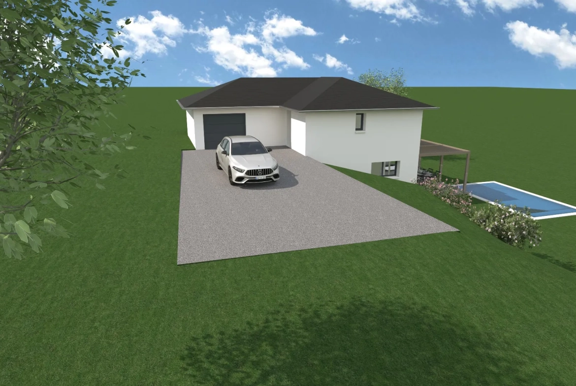 Terrain constructible de 600 m² à Haute-Jarrie avec vue sur Golf et Belledonne 