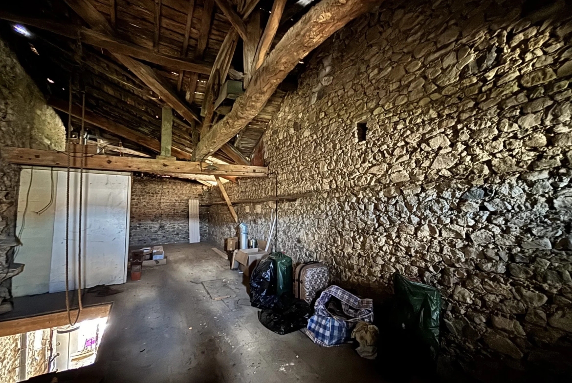 Maison de village rénovée avec grand garage et terrain à Propières (69) 