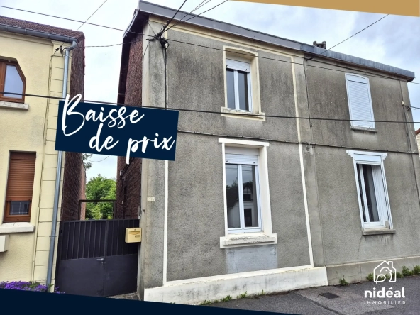 Maison semi-individuelle à vendre à Aulnoye-Aymeries – 62 m² avec terrain et cave