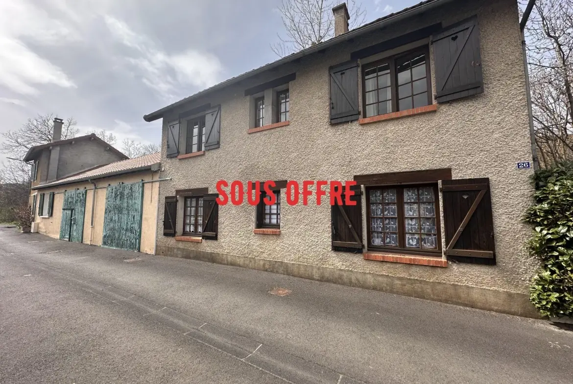 Ensemble immobilier à Massiac avec fort potentiel locatif et terrain arboré 