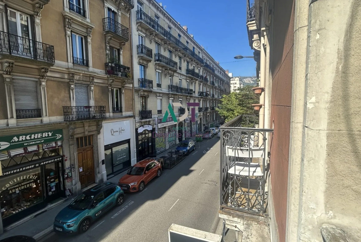 Appartement 2 pièces à Grenoble Championnet avec balcon et cave 