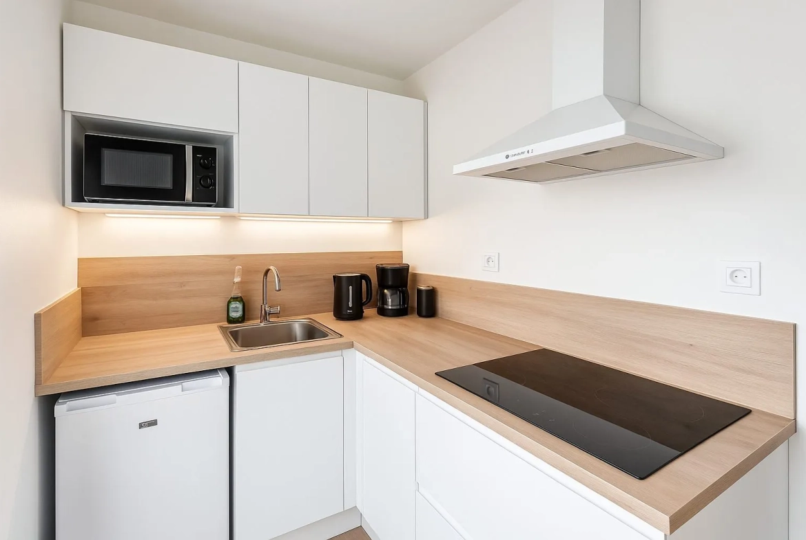 Studio meublé lumineux à vendre à Cholet pour investissement locatif 