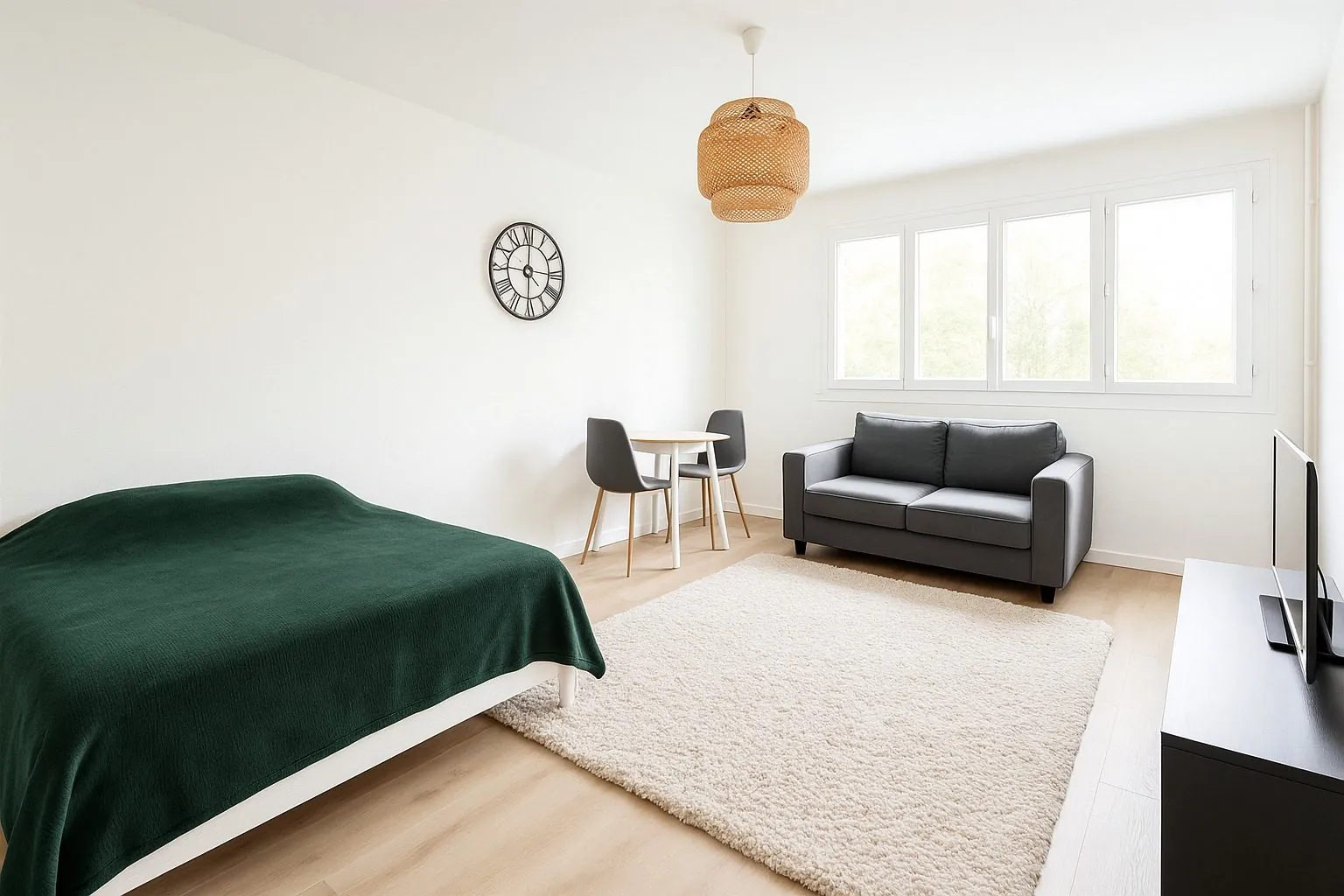 Studio meublé lumineux à vendre à Cholet pour investissement locatif 