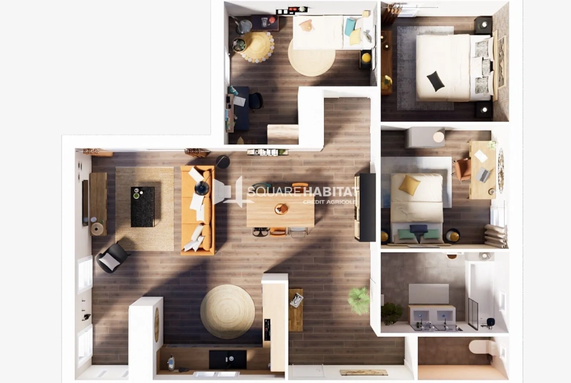 Villa individuelle de plain-pied à Saignon sur 350m² - 3 chambres, garage, livraison 2024 