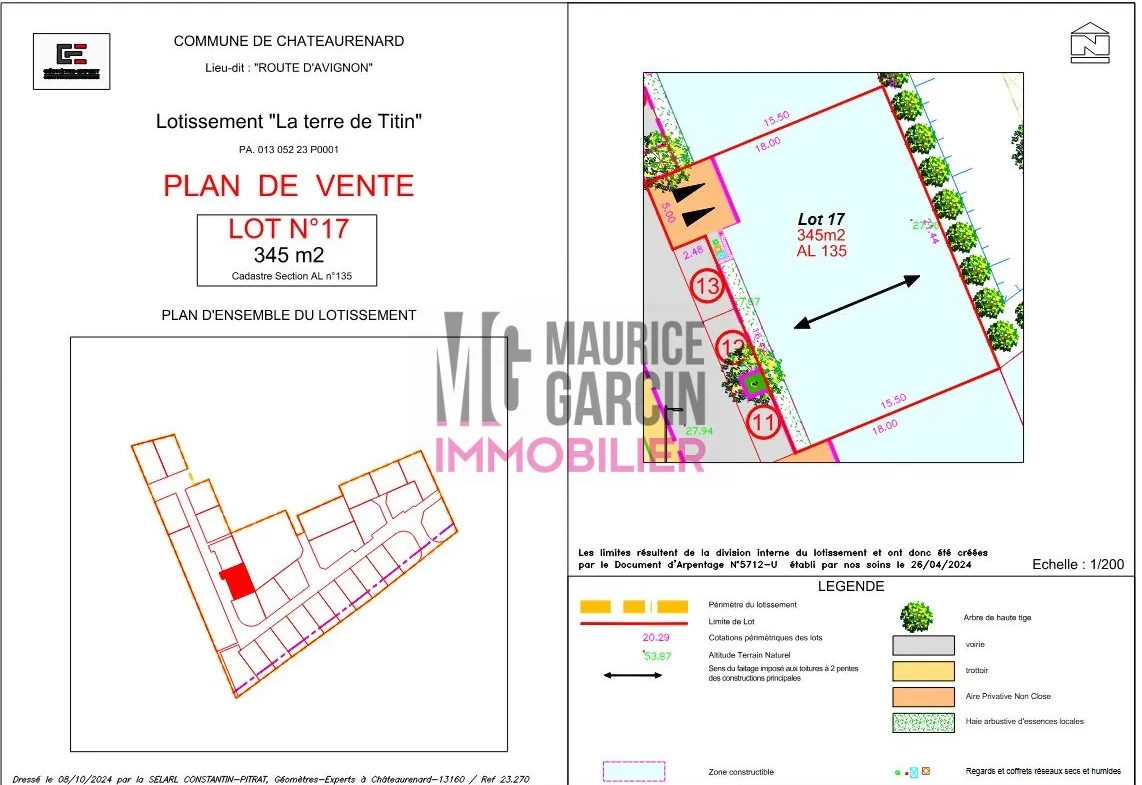 Terrain constructible à Châteaurenard avec parcelles viabilisées et emplacement résidentiel 