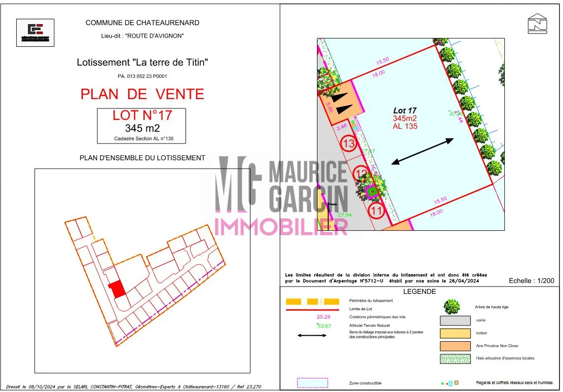 Terrain constructible à Châteaurenard avec parcelles viabilisées et emplacement résidentiel 