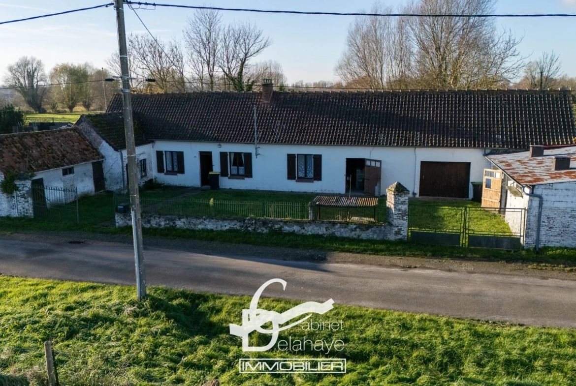 Ferme à Ponthoile de 110 m² avec potentiel dans la campagne picarde 