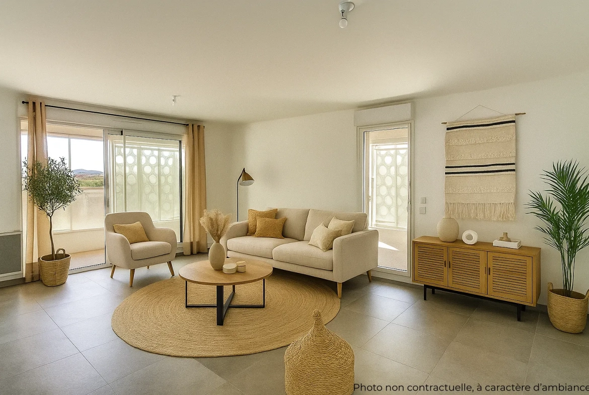 Appartement 4 pièces à vendre à Montpellier Prés d'Arènes, logement neuf avec loggia et parking 