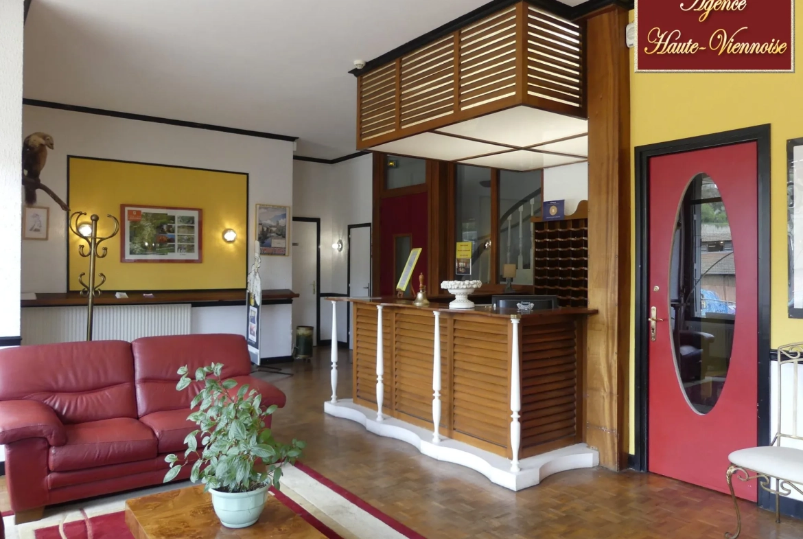 Fonds de commerce hôtel, bar et restaurant à Eymoutiers dans un village de caractère 