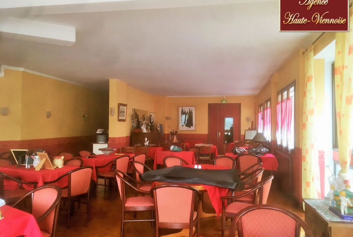 Fonds de commerce hôtel, bar et restaurant à Eymoutiers dans un village de caractère 