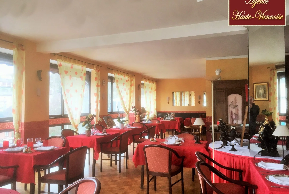 Fonds de commerce hôtel, bar et restaurant à Eymoutiers dans un village de caractère 