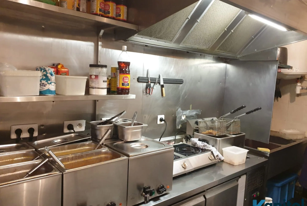Fonds de commerce restauration rapide à vendre à Paris 10 avec extraction 