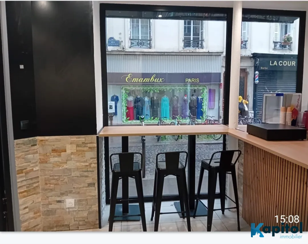 Restaurant rapide de 60 m² à Paris 17 avec terrasse – Fonds de commerce à vendre 