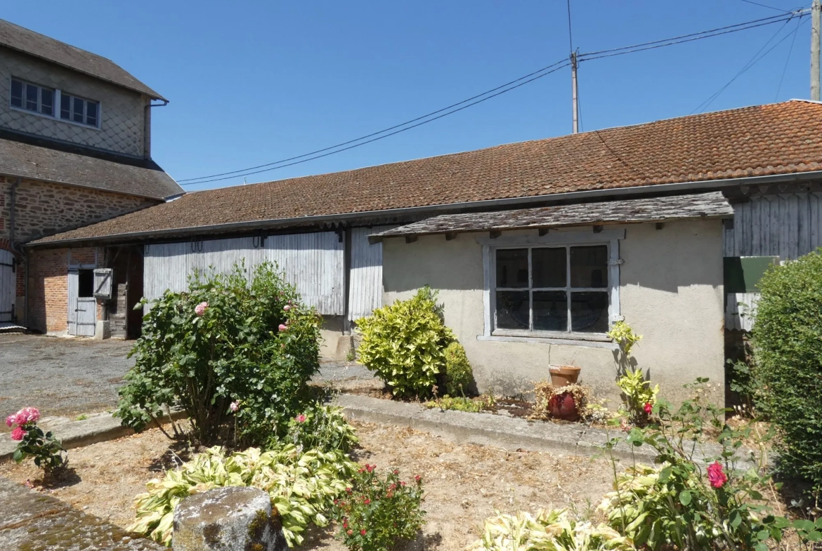 Grande maison avec plusieurs granges, cour et jardin à Jarnages 
