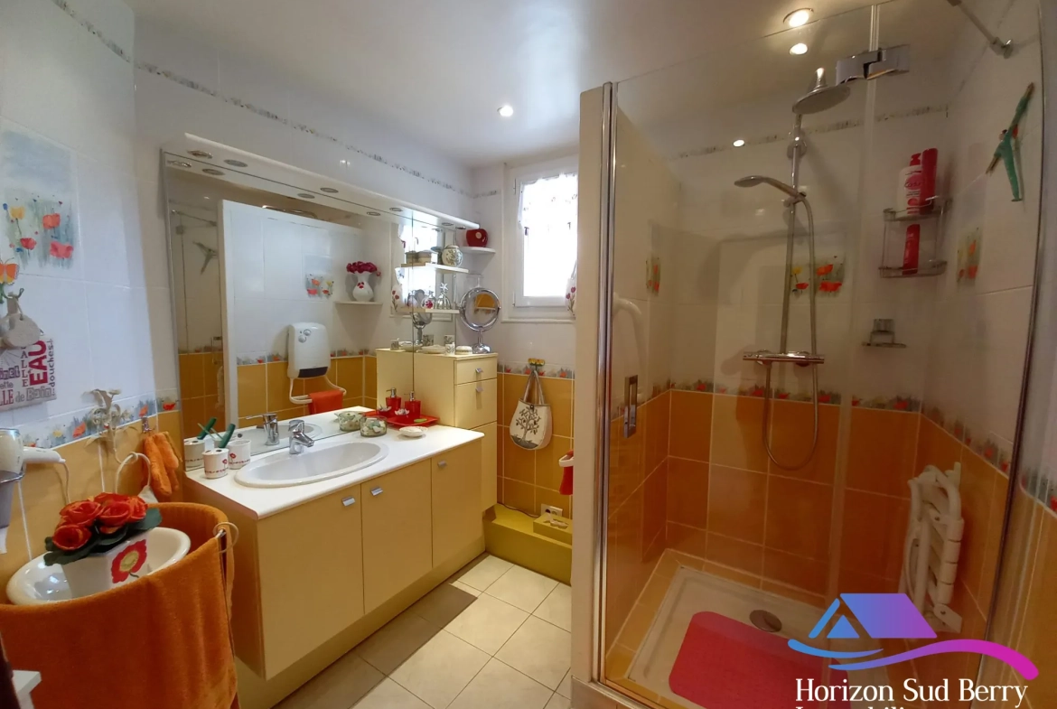 salle d'eau Maison rénovée avec jardin et garage dans le Sud du Berry 