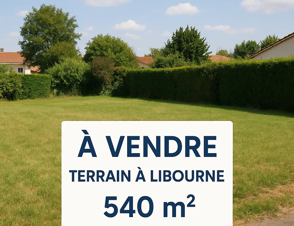 Terrain constructible de 540 m² à Libourne, secteur Condat 
