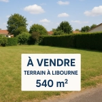 Terrain constructible de 540 m² à Libourne, secteur Condat