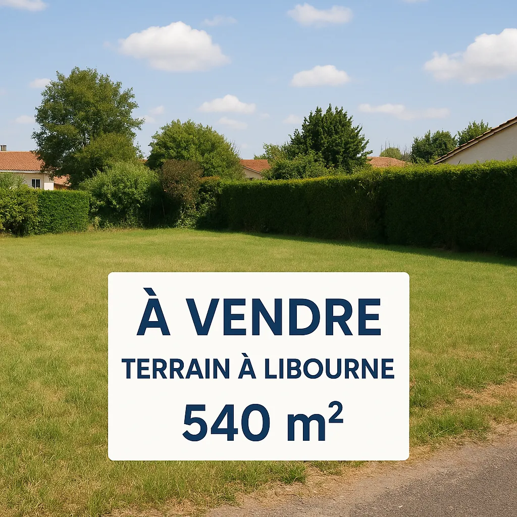 Terrain constructible de 540 m² à Libourne, secteur Condat 