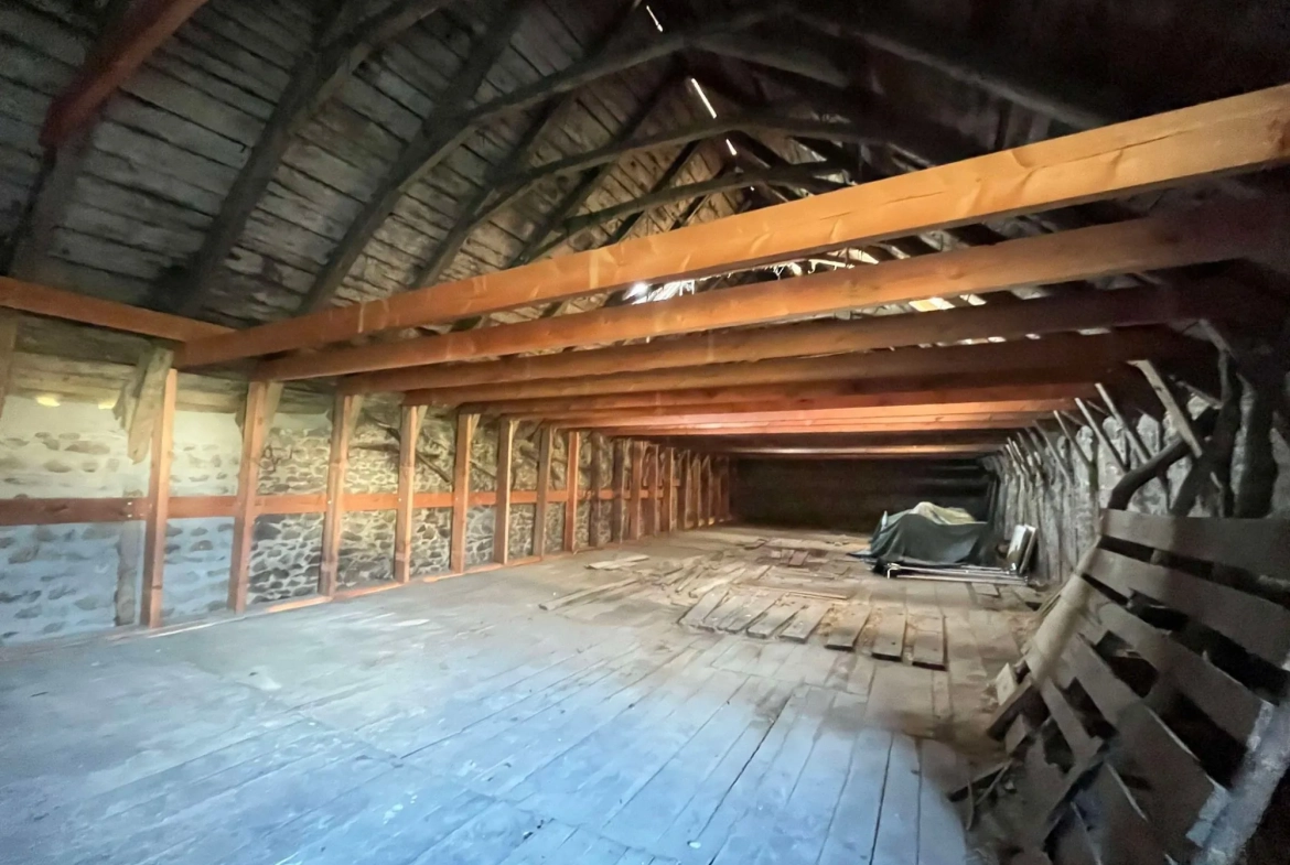 Grange Grande bâtisse en pierre à Champagnac - Possibilité de reconversion en habitation ou stockage 