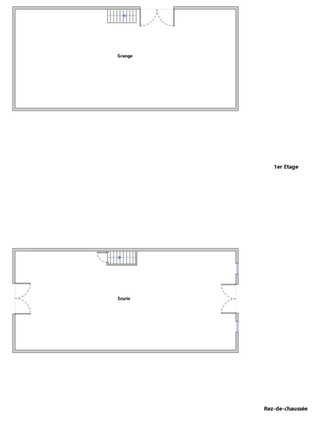 Plans Grande bâtisse en pierre à Champagnac - Possibilité de reconversion en habitation ou stockage 