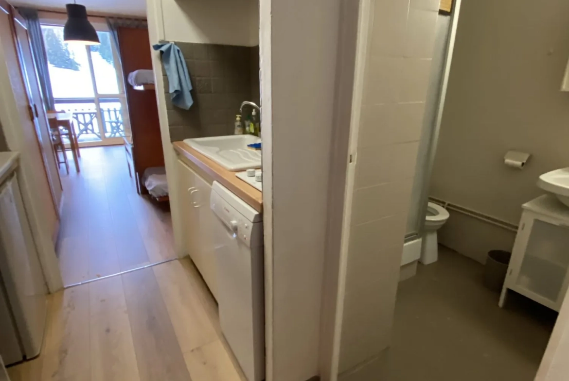 Charmant studio meublé de 26 m² avec terrasse à Dévoluy, vue montagne 