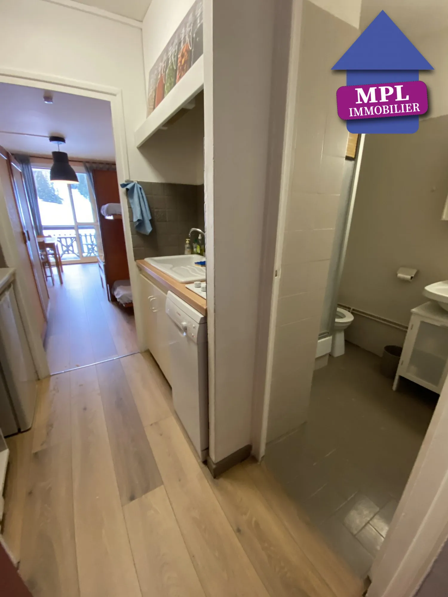 Charmant studio meublé de 26 m² avec terrasse à Dévoluy, vue montagne 