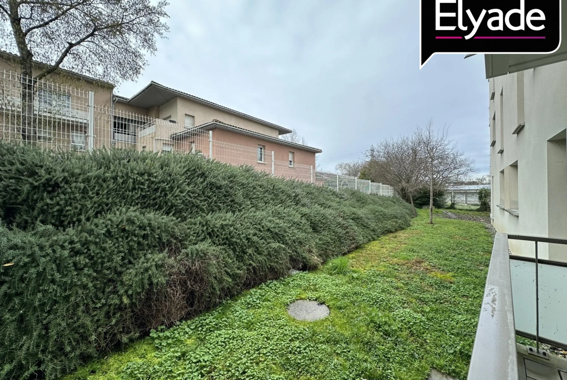 À vendre appartement T2 de 42,23 m² avec terrasse à Toulouse 