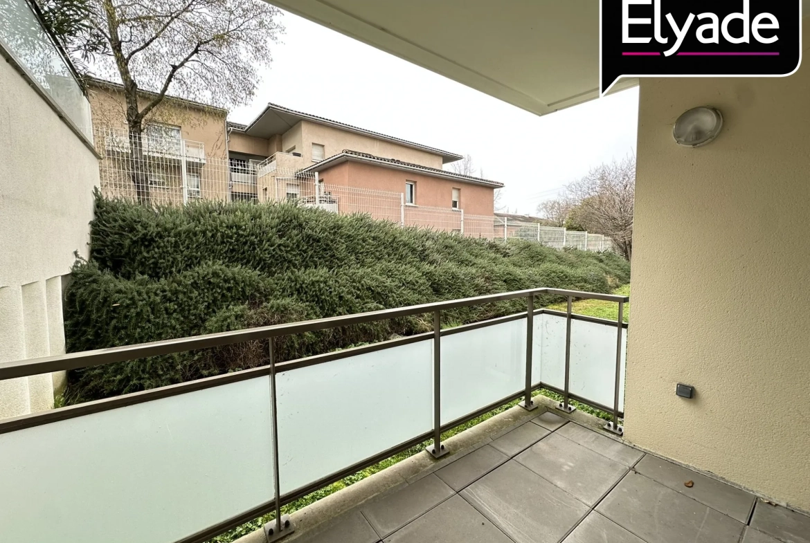 À vendre appartement T2 de 42,23 m² avec terrasse à Toulouse 