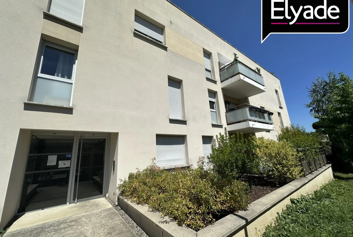 À vendre appartement T2 de 42,23 m² avec terrasse à Toulouse 