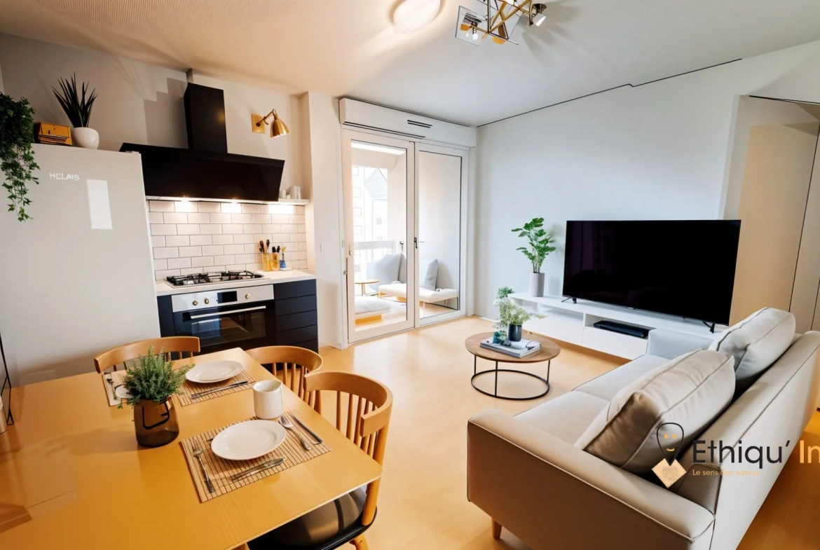 Bel appartement T2 à vendre à Strasbourg Neudorf, avec parking sécurisé et cave 